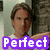 A person with light brown hair in a white shirt appears in four with 'Perfect' text in different colors