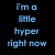 A black background displays multiple instances of the word 'beeeep' in various colors and sizes, with additional text fragments like 'I'm a little hyper right now', 'plz', and 'a message te beep'.