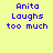 Four display the text "Anita Laughs too much" with varying green background highlights on different lines against a light yellow backdrop