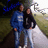Two people stand side-by-side on a path with a blurred background, one in blue hoodie and jeans, the other in black jacket and light pants, with partial text visible behind them.