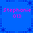 Blue background with pink text reading "Stephanie 013" in four quadrants, surrounded by dark blue asterisk and dotted line border elements.