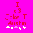 Red text and symbols on bright pink background with two identical static frames showing 'I <3 Jake T. Austin' and five white/pink plus signs.