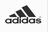 Four grayscale Adidas logos arranged in a , each with the word 'adidas' below three stripes; four faded versions follow beneath. Below them is text reading "Own the ball..." and ". . . win the game."