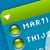Static pixel art image with blue background, green curved shape containing white play button icon, two green circular elements, and partial text reading 'MARTI' and 'THU' in white block letters.