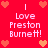 Red background with pixelated text and heart symbols arranged in a pattern