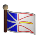 A flag with blue, white, red, and yellow sections on a brown pole, displayed in a of 20 identical frames