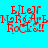Red pixelated text 'E]L]r M]R]ArE H]c]u]' on cyan background with green horizontal bar shifting position