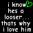 Pixelated text on black background with green heart symbol replacing 'y' in 'know', showing two identical static frames side-by-side.
