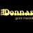 Animated icon featuring four women with long dark hair against a black background, with fiery yellow and orange effects surrounding them and text reading "Donnas" in gold.