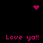 Pixelated pink text and symbols on black background with animated dot patterns.