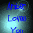 Blue text reading 'Amber Loves You' on a gradient background with shifting light effects.
