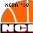 Pixelated orange and white graphic with 'NCAA '08' text above a stylized basketball design, featuring partial letters below.