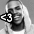Four grayscale images of people with a '<3' symbol overlaid on each, arranged in a