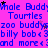 Blue text on a bright pink background repeats 'BuddyWhale', 'Tourtles', 'zoo buddy', 'billy bob', and 'and more' in multiple with scattered black stars