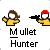 Pixel art animation of two characters: one with brown hair in a yellow shirt, the other with red hair in a yellow shirt, alternating firing a black pistol with yellow muzzle flash.