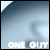Pixelated gradient background with light blue to dark blue tones and white text reading 'ONE OUT' at the bottom.