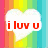 Six distinct pixelated display text phrases with heart symbols and varied backgrounds, each featuring unique color schemes and text styles