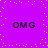 Purple background with yellow pixel dots and four instances of 'OMG.' text in black pixelated font.