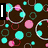 A static image with a brown background of overlapping cyan and pink circles, featuring the letter 'I' in white on black.