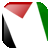 A pixelated icon with red, white, green, and black sections forming a stylized shape against a gray background.