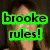 A four- displays a person with long brown hair, each featuring distinct text overlays in different colors