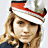 A 48x48 pixel animated contact sheet showing three sequential frames of a person wearing a red and white striped cap with black trim, set against an outdoor background.