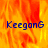 A static image with a fiery orange-yellow background and blue text reading "KeegonG" in three positions.
