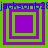 Four identical square icons arranged in a , each with purple and green concentric squares on a green background. Blue text "jacksonb2" appears above and below the