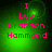 Green background with pink text reading 'I Luv Brandon Hammond' in four , each showing a different pixelated glow pattern