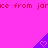 A static image with a bright pink background, repeating red text "from jance" and purple triangular icons with heart symbols.