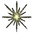 A star-shaped icon with eight radiating arms, each arm composed of small dark segments against a light gray background, centered around a bright yellow core.