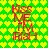 Green background with yellow heart pattern, red text 'Kiss Me I'm Irish' in four identical vertical arrangements.