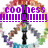 Pixelated icon with purple text 'coolness' above a horizontal bar of solid purple rectangles, featuring a central vertical black pole and colorful pixel clusters around it.