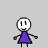 Pixel art character with changing expressions and clothing, transitioning from purple to red dress amid flame effects. The head displays '11' on the forehead throughout.