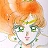 Pixelated close-up of a character with orange hair, green eyes, and a yellow headband against a light background.