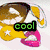 Four distinct pixelated images arranged in a , each with overlaid text: 'cool', 'cooler', 'sick', and 'best'