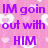 A split-screen image with pink and blue backgrounds displaying text about a relationship situation.