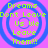 Four identical pixelated circular icons with blue concentric rings on a pink background, each displaying green text reading 'Dreams Don't Leave Us We Leave Them!!!'