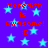 Blue background with light blue stars and red text reading "Meredith is Awosome! :D" repeated across the image.