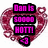 Pixelated heart-shaped icon with pink text blocks and a small heart symbol, featuring three distinct text variations across frames.