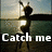 Silhouette of a person with arms outstretched against a sunset over water, text overlay reading "Catch me before I Fall" in white block letters.