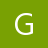 A pixelated white capital letter G centered on a solid green background with no additional elements.