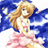 A pixelated anime-style character with long blonde hair and a pink dress stands against a blue sky background, next to text reading "Anime IM" on black.