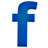 Static blue Facebook 'f' logo icon with gradient shading on a gray background, rendered in pixelated style at 48x48 resolution.