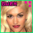 Animated contact sheet of a blonde woman's face with changing expressions, bordered by colored text and squares in a 3x3 grid layout.