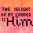 Animated contact sheet of a pixel art icon showing repeated text "THE HIGHLIGHT OF MY SUMMER IS Him" with color variations across frames on an orange-pink gradient background.