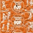 Pixelated orange background with white patterns and black text reading 'i love danny' in three separate sections.