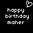 Pixelated white text on black background with a heart symbol above the text, showing two identical frames.