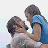 Pixelated image of two people embracing with text reading "They fell in love, didn't they?" on the right side.
