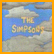Two side-by-side animated frames from a Simpsons-themed buddy icon showing title text and characters against distinct backgrounds.